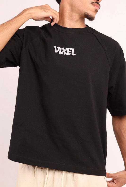 Black Cropped T-Shirt – Boxy Fit
