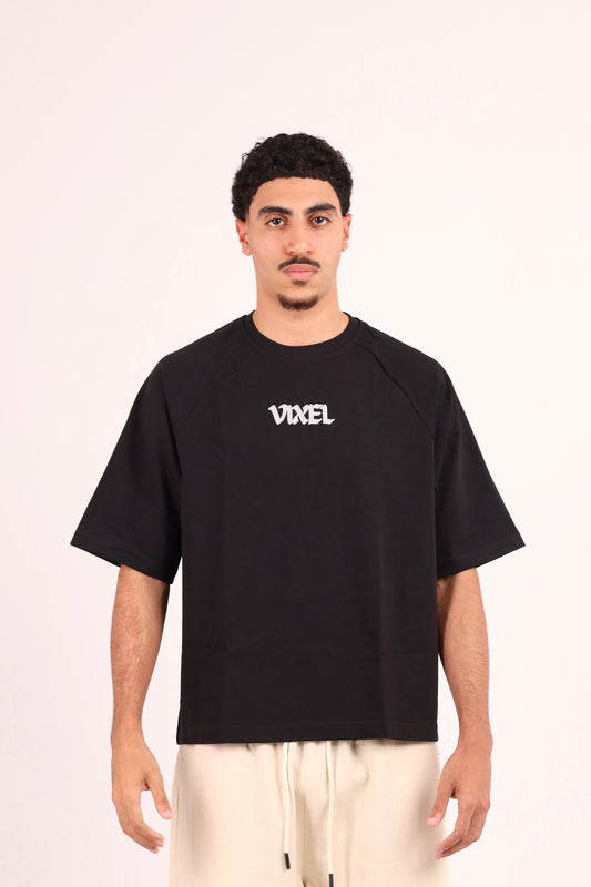 Black Cropped T-Shirt – Boxy Fit